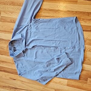 Men's Nautica Blue Dress Shirt Button Down Size 2XL 18-18 1/2